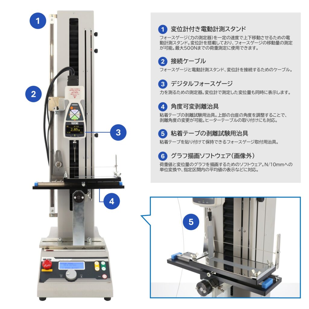 剥離試験の試験機器
