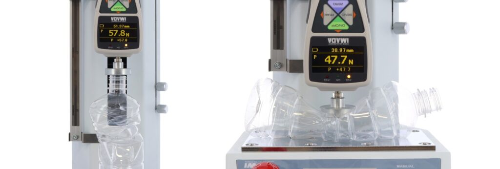 ペットボトルの耐圧縮試験イメージ